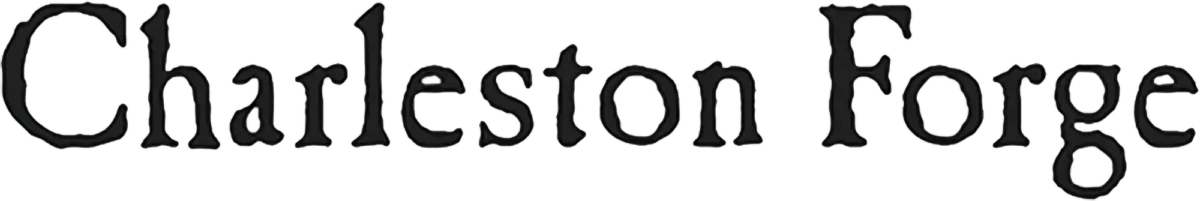 The logo wordmark for Charleston Forge, stylized in a thick, dark font resembling hammered or forged metal.